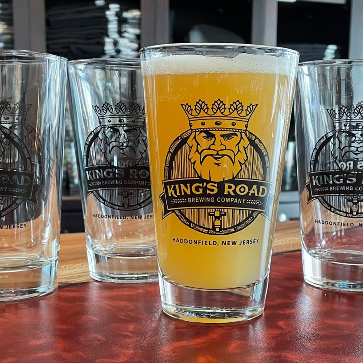 Kings Road Black Logo Pint Glass