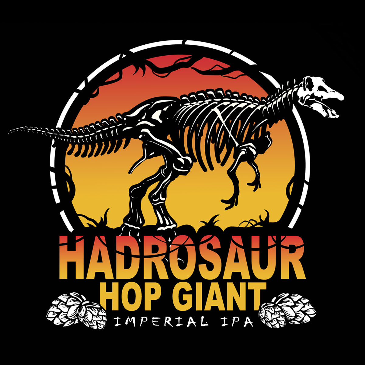 Hadrosaur Hop Giant unisex Black Tee